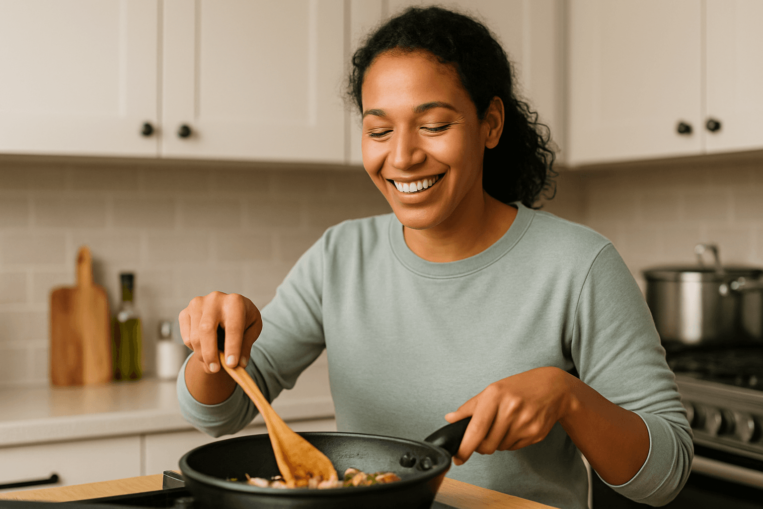 Woman cooking